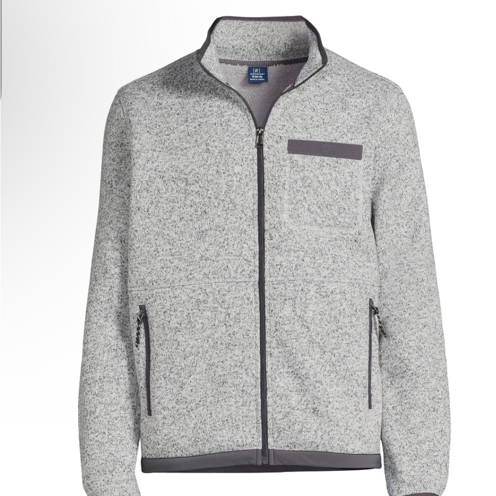 GEORGE Fleece Jacket Size 5XL 62-64 Mens Zipped Front Fleeced Interior Gray New
